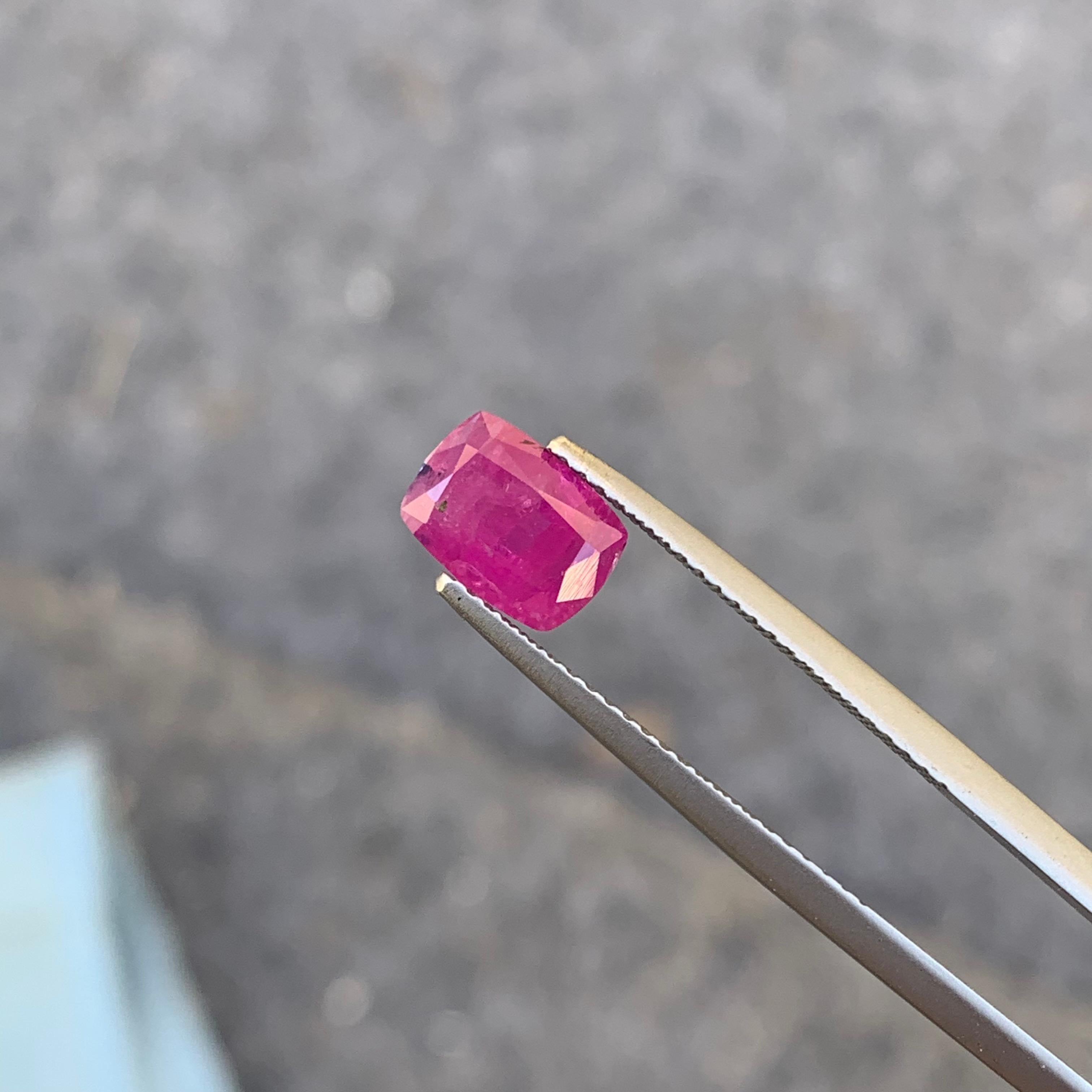 Certified 1.65 Carat Natural Loose Ruby Corundum From Afghan Mine Ring Gemstone For Sale 4