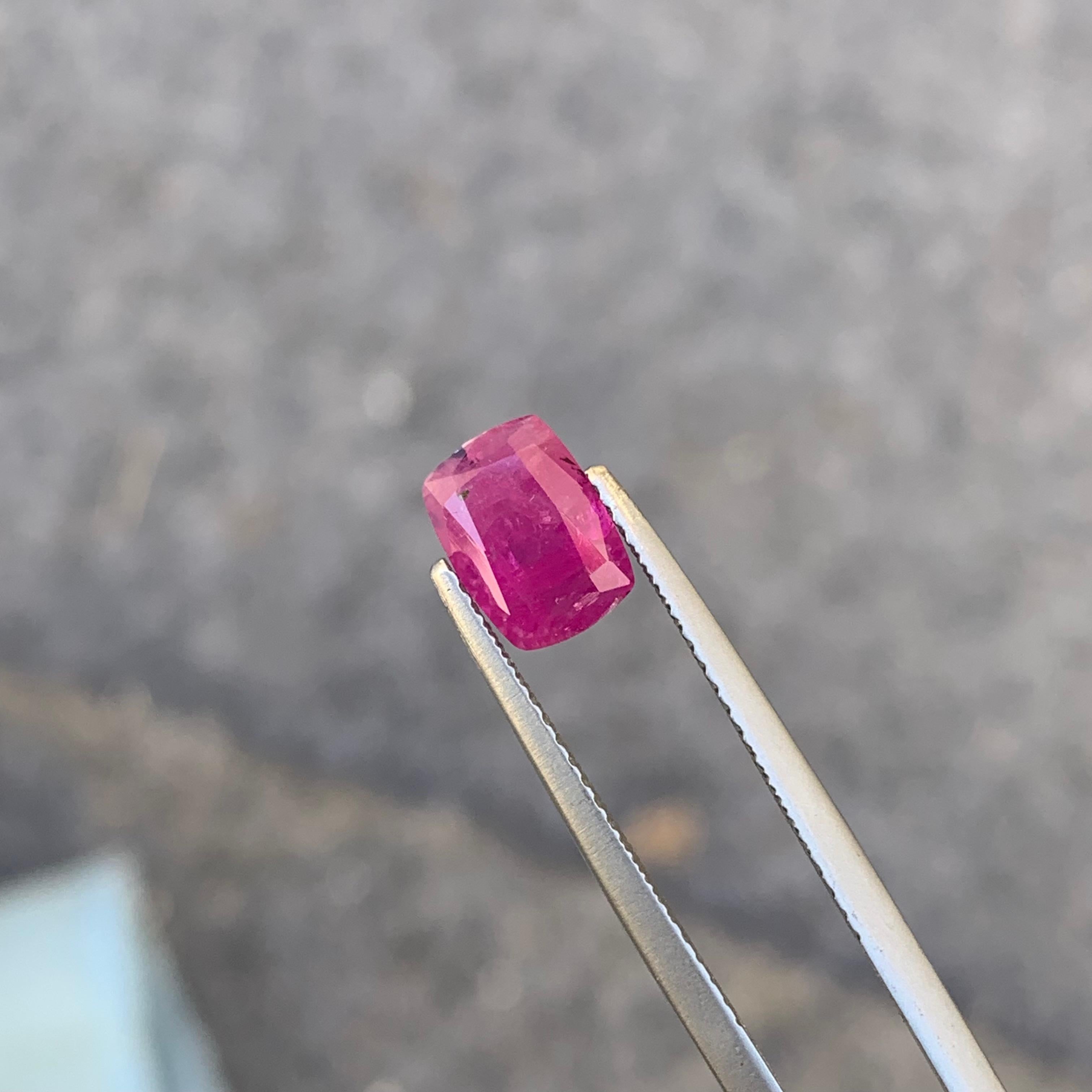 Certified 1.65 Carat Natural Loose Ruby Corundum From Afghan Mine Ring Gemstone For Sale 5