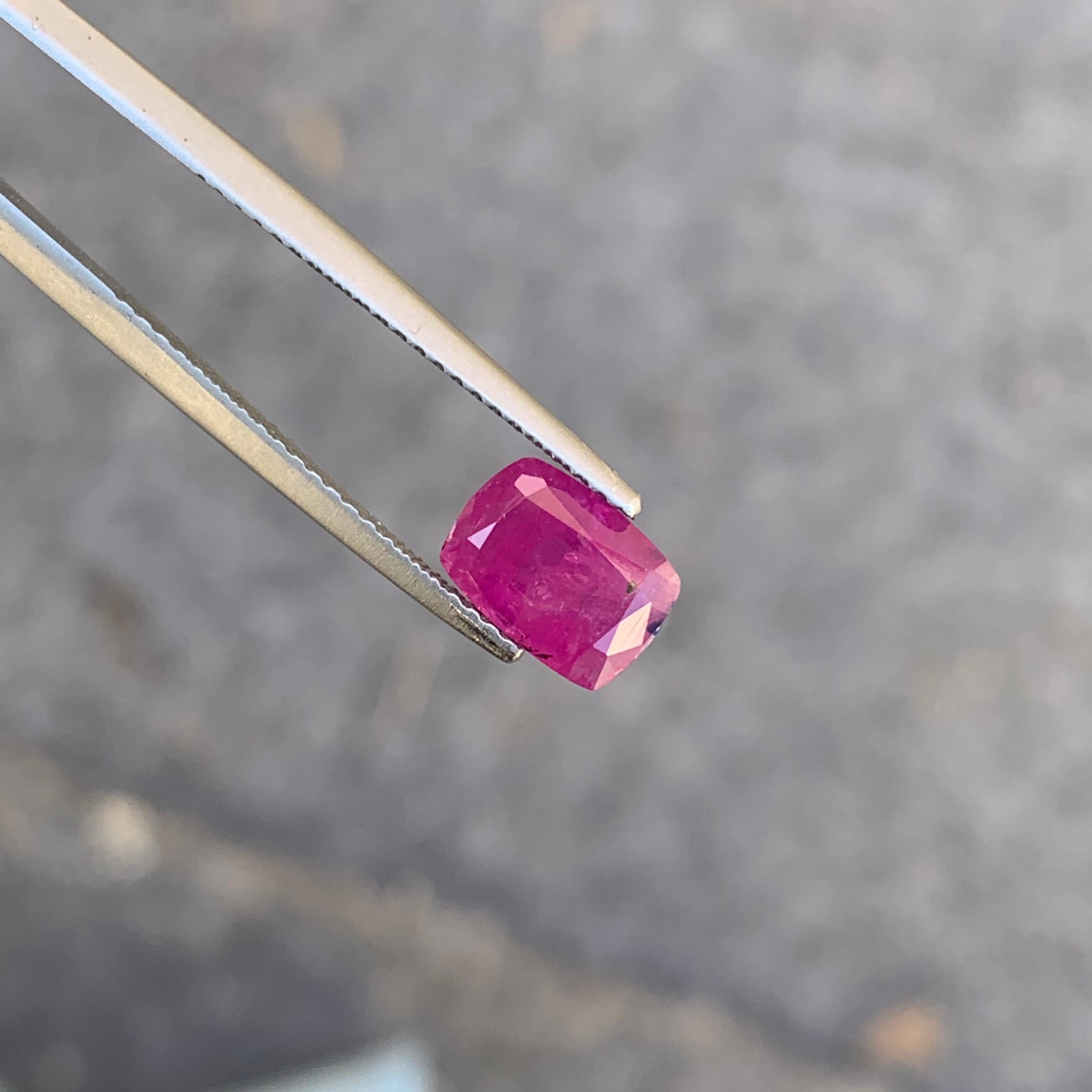 Certified 1.65 Carat Natural Loose Ruby Corundum From Afghan Mine Ring Gemstone For Sale 7