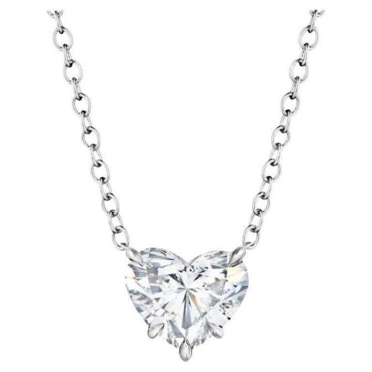 Certified 5 Carat Heart Shape Diamond Pendant For Sale at 1stDibs