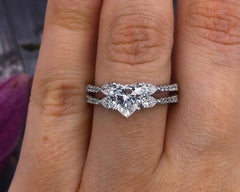 Zertifizierter 1,66 Karat Diamantring in Herzform