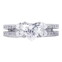 Certified 1.66 Carat Heart Shape Diamond Ring