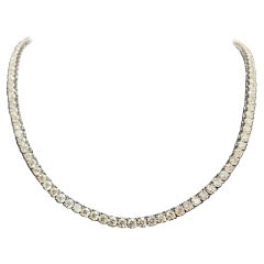 Certified 17 Carat Diamond Tennis Necklace