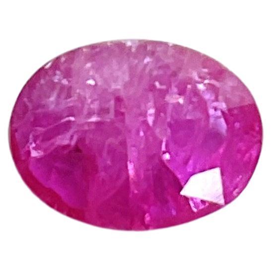 Certified 1.71 Carats Mozambique Ruby Oval Faceted Cut stone No Heat Natural Gem For Sale