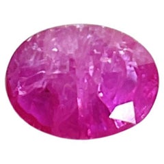 Certified 1.71 Carats Mozambique Ruby Oval Faceted Cut stone No Heat Natural Gem