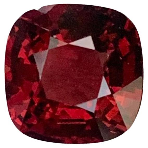 Certified 1.73 Carat Natural Loose Red Spinel Cushion Cut Gemstone
