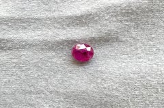 Certified 1.78 Carats Mozambique Ruby Oval Faceted Cut stone No Heat Natural Gem