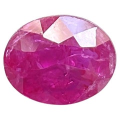 Certified 1.78 Carats Mozambique Ruby Oval Faceted Cut stone No Heat Natural Gem