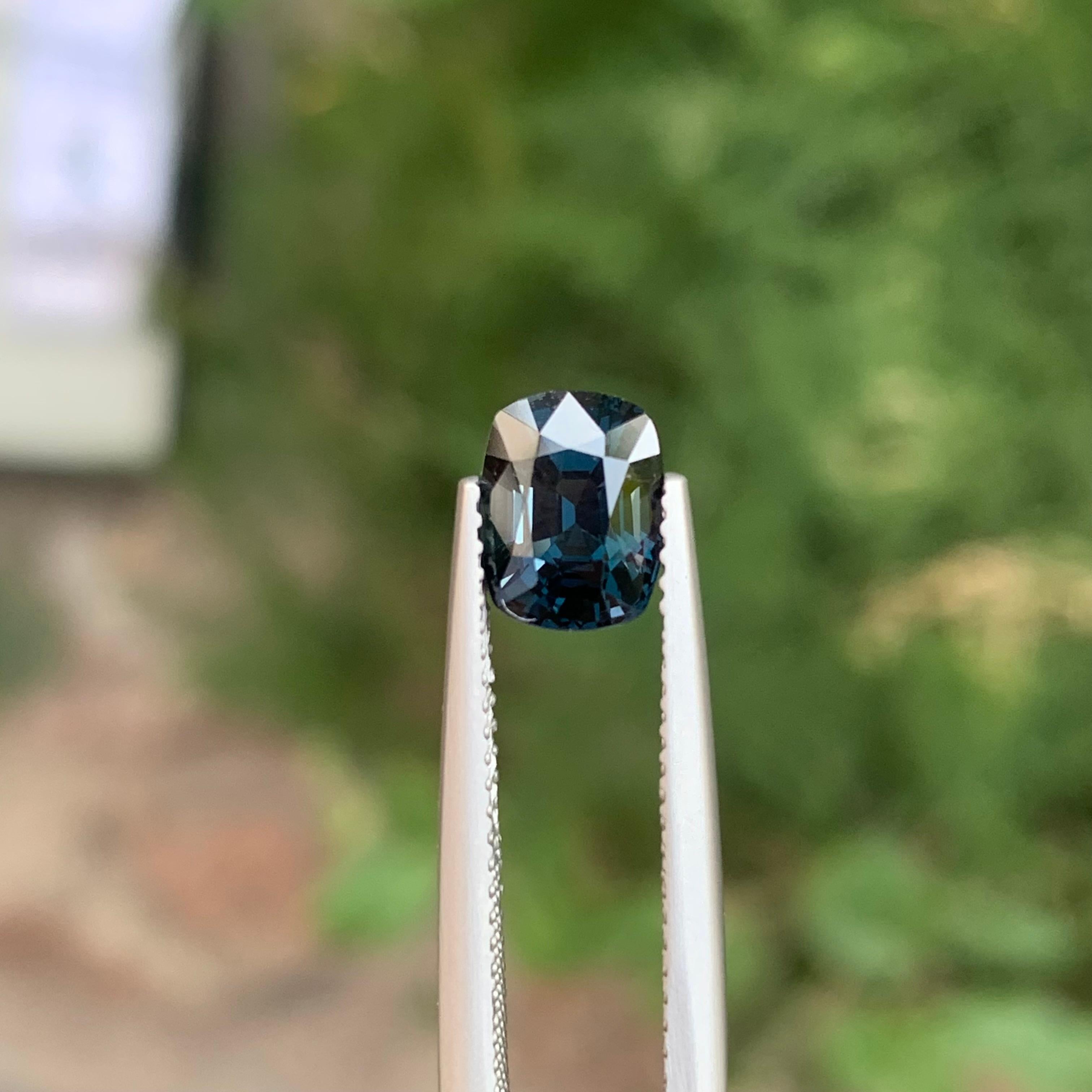 Faceted Violent Blue Spinel

Weight : 1.79 Carat
Dimension : 7.82 x 5.97 x 4.91 Mm
Colour : Violent Blue 
Treatment: Non
Origin: Tanzania
Shape : Cushion 
Certificate: Certificate Available

Spinel is a captivating gemstone prized for its brilliant