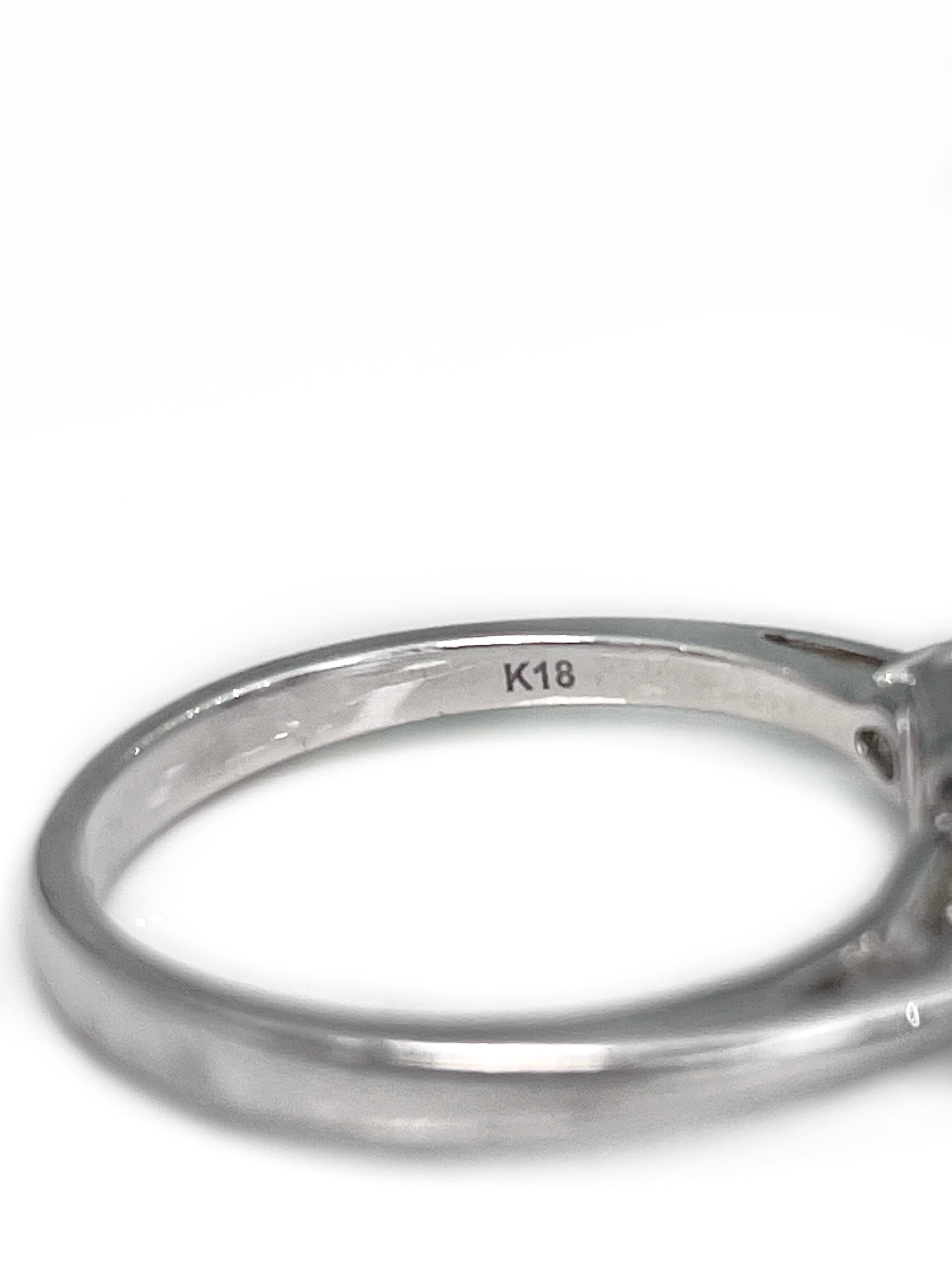 Certified 18 Karat Gold 2.03 Carat Diamond Emerald Cut VVS2 Engagement Ring 2