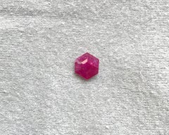 Certified 1.81 Carats Mozambique Ruby Hexagon Faceted Cut stone No Heat Natural