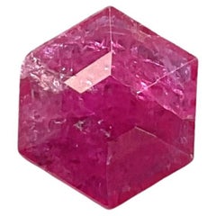 Certified 1.81 Carats Mozambique Ruby Hexagon Faceted Cut stone No Heat Natural 