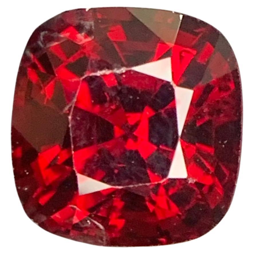 Certified 1.82 Carat Natural Loose Red Spinel Cushion Cut Gemstone