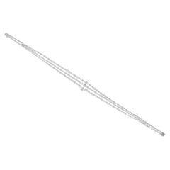 Certified 18.47 Carat Diamond Multi Strand Choker Necklace 18k White Gold
