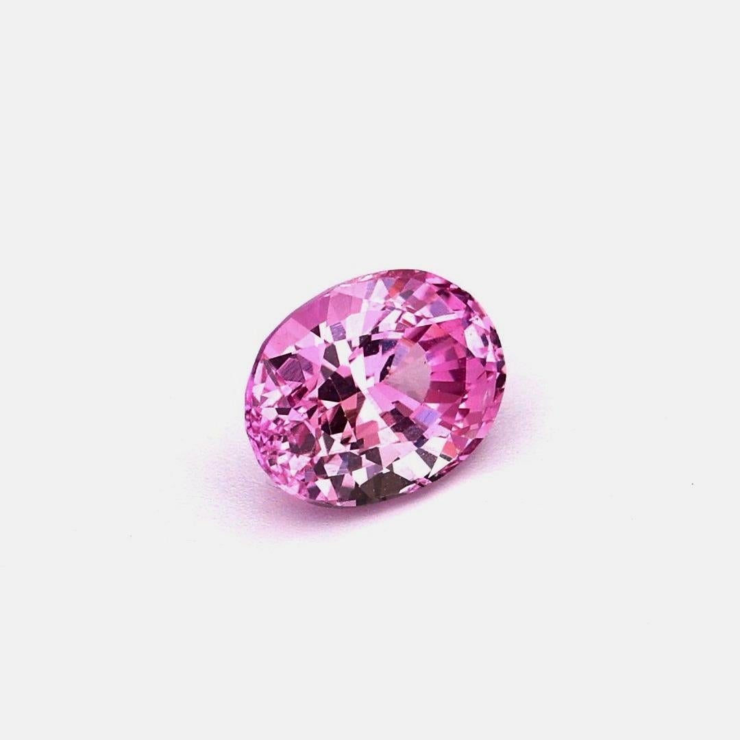 Certified 1.85 Ct Unheated Pink Sapphire Ceylon Origin Ring Gemstone  In New Condition For Sale In Makola, LK