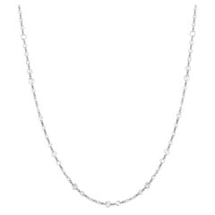 Zertifizierte 18K Gold 5ct natürlichen Diamanten E-VVS Rose-Cut Runde Tennis Kette Halskette