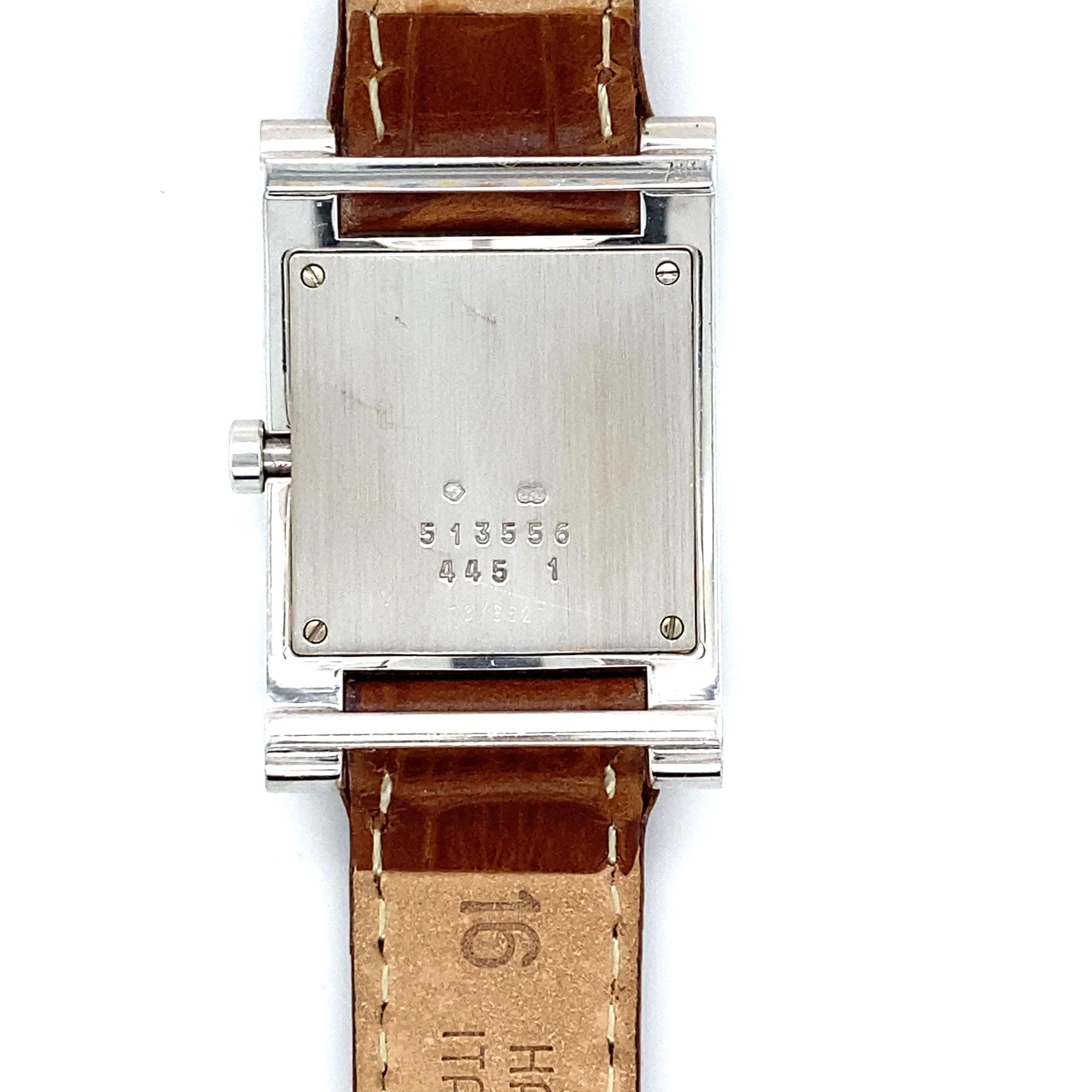 Certified 18k White Gold 3 Carat Diamond Chopard Mother of Pearl H Series Watch 8