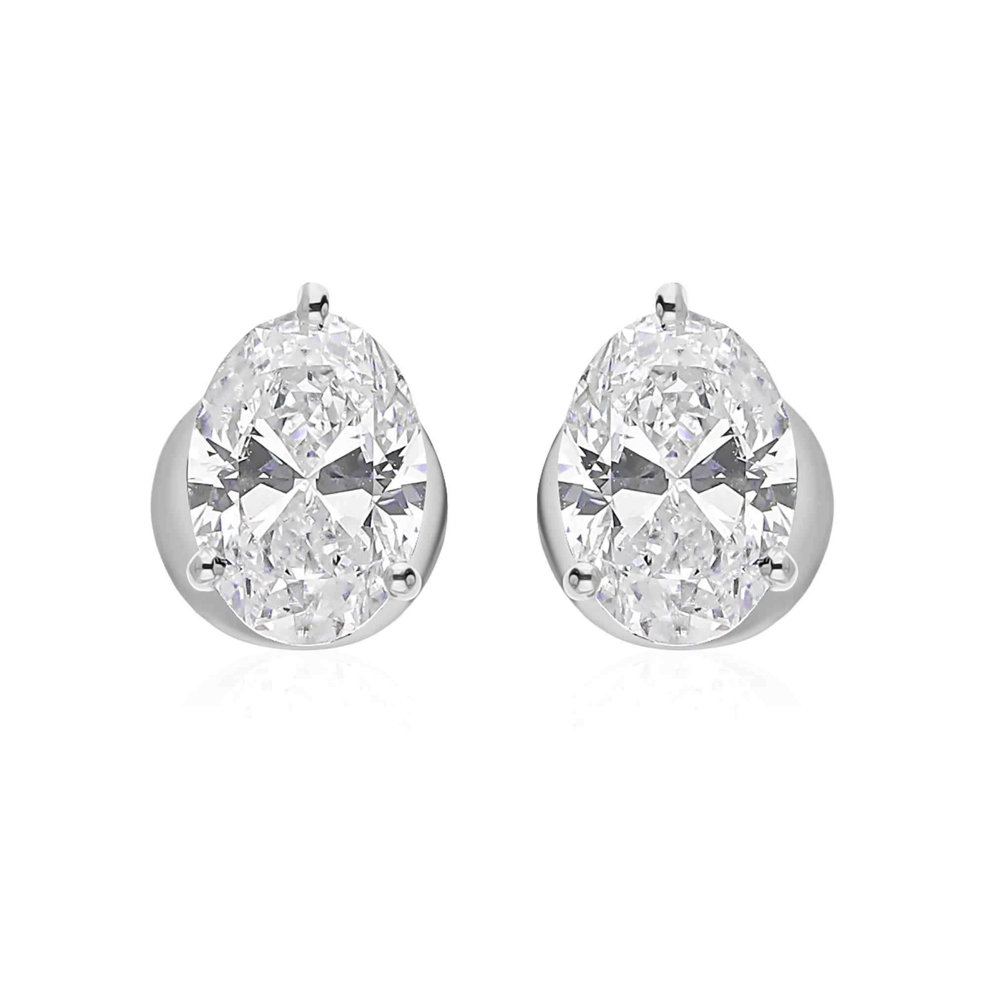 Boucles d'oreilles en or blanc 18K certifié taille mixte 5.64Ct Diamond Jacket Pour femmes en vente