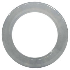 Certified 1900s Qing Dynasty Misty Blue Ice-Type Genuine Burmese Jadeite Bangle