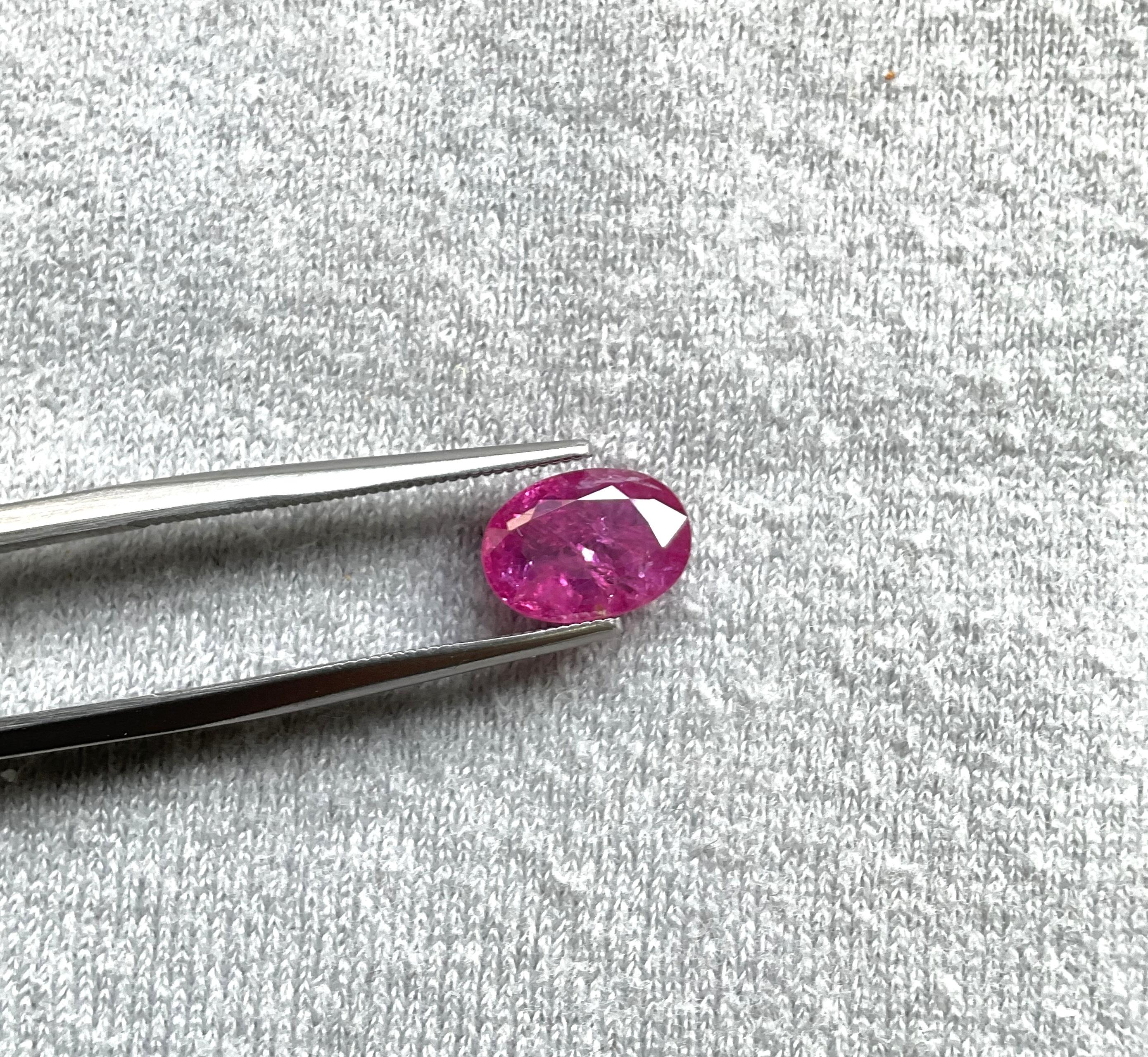 As we are auction partners at Gemfields, we have sourced these rubies from winning auctions and had cut them in our in house manufacturing responsibly.

Weight: 1.93 Carats
Size: 9x6x3 MM
Pieces: 1
Shape: Faceted oval Cut stone