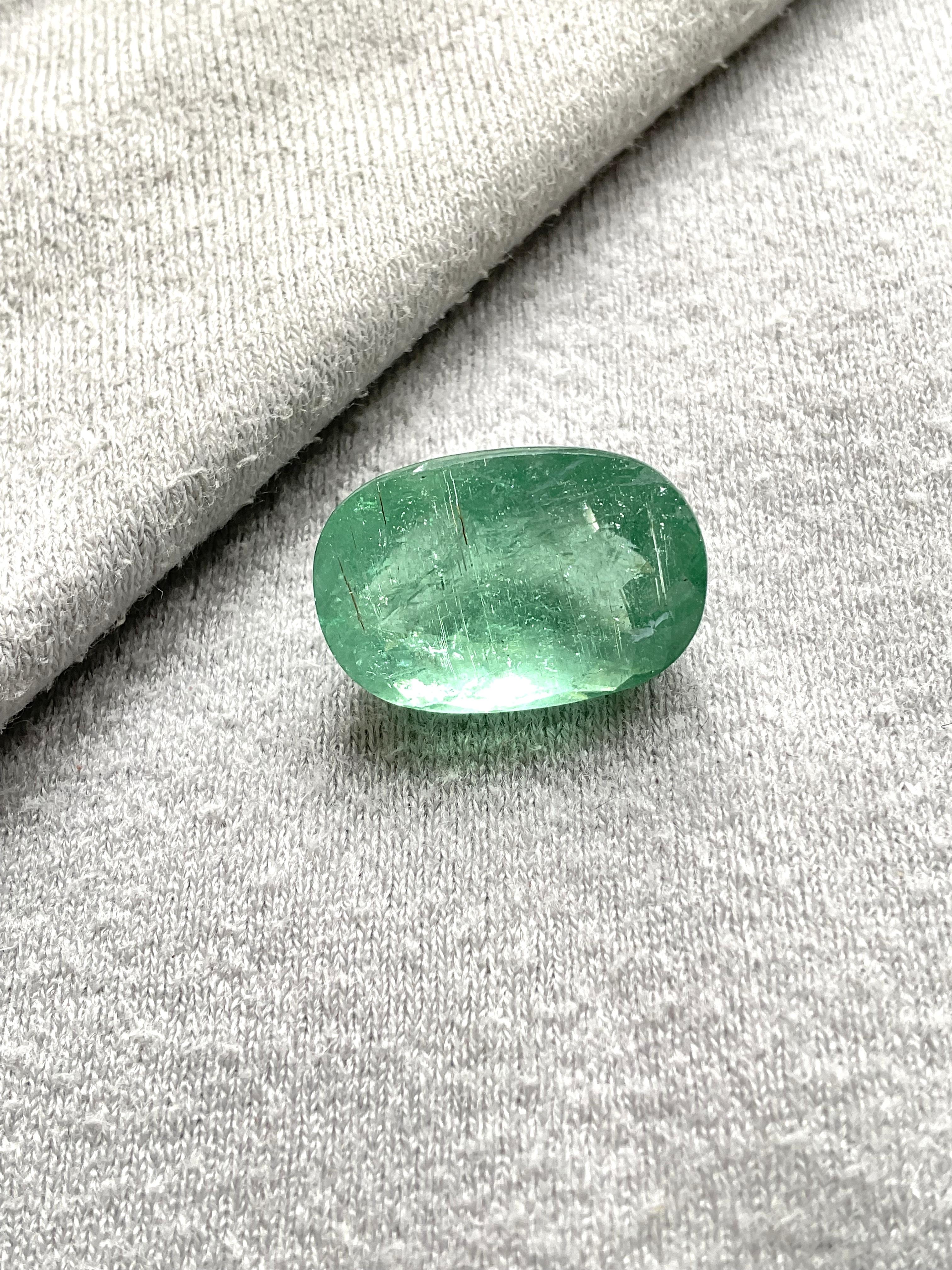 Certified 19.35 Carats Green Paraiba Tourmaline Oval Cut Stone for Fine Jewelry In New Condition For Sale In Jaipur, RJ