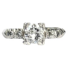 Certified 1960's Diamond Solitaire Ring