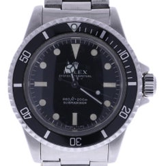 Certified 1965 Rolex Submariner 5513 Vintage Black Dial