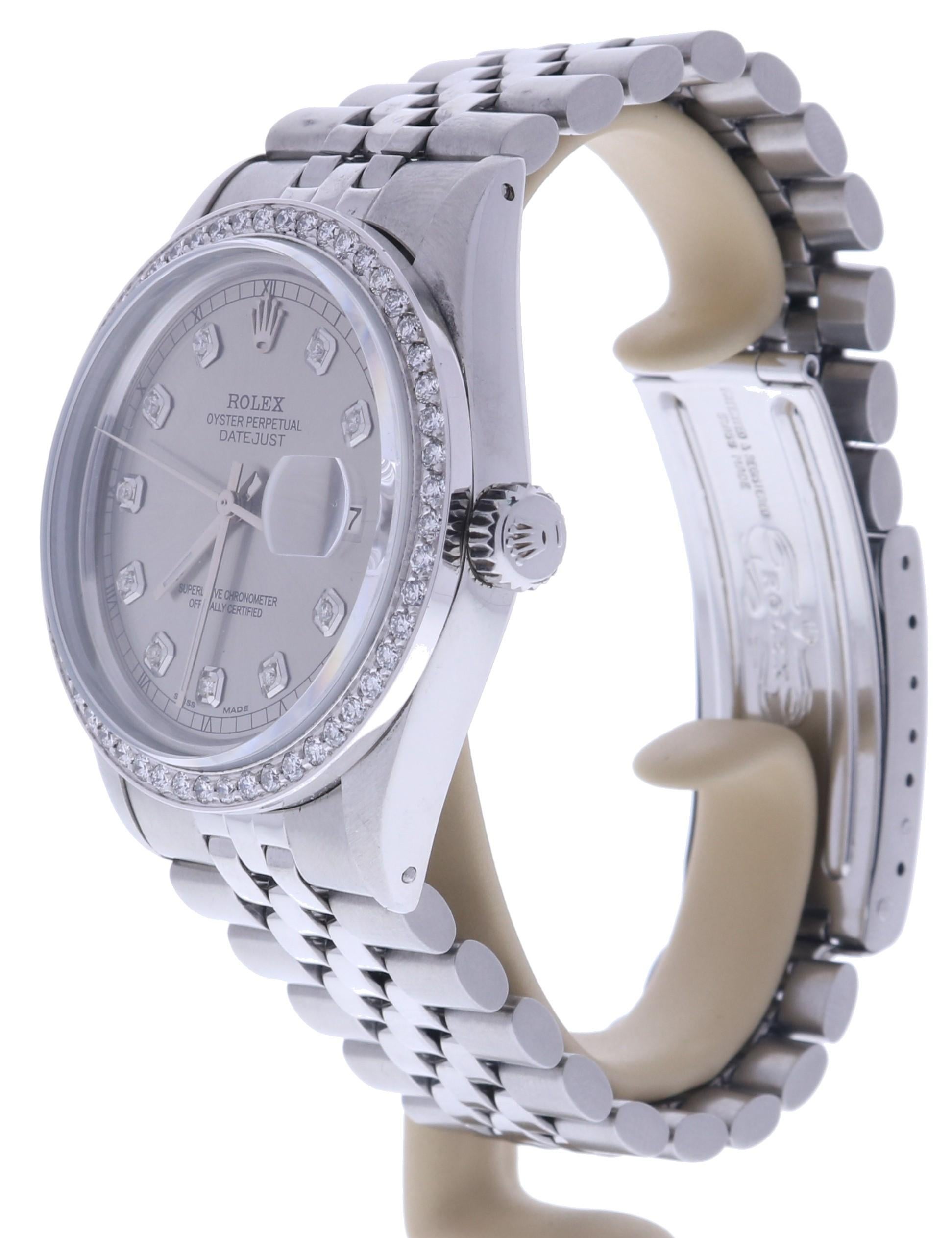 Contemporary Certified 1979 Rolex Datejust 16014 Grey Dial For Sale