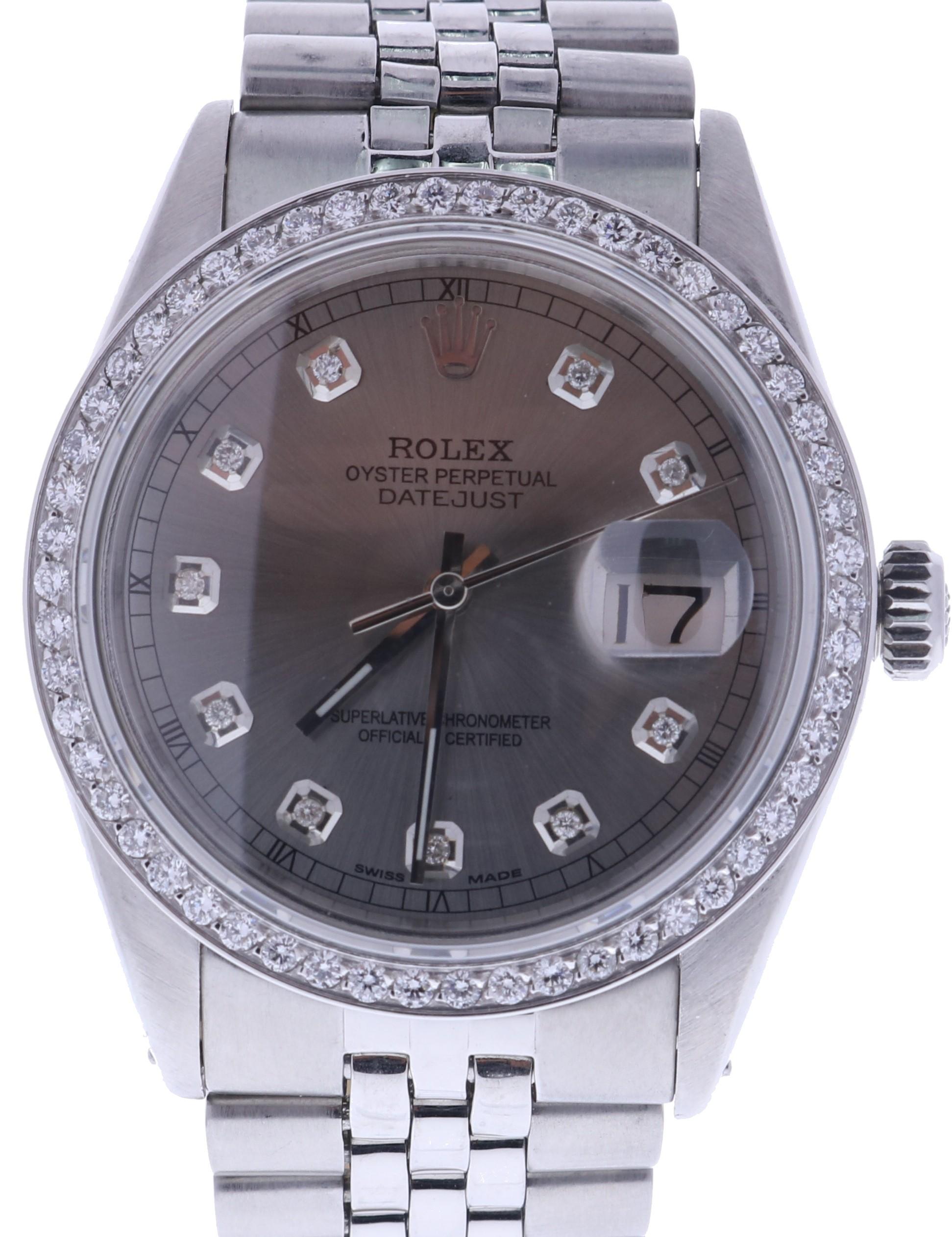 Certified 1979 Rolex Datejust 16014 Grey Dial In Fair Condition For Sale In Miami, FL