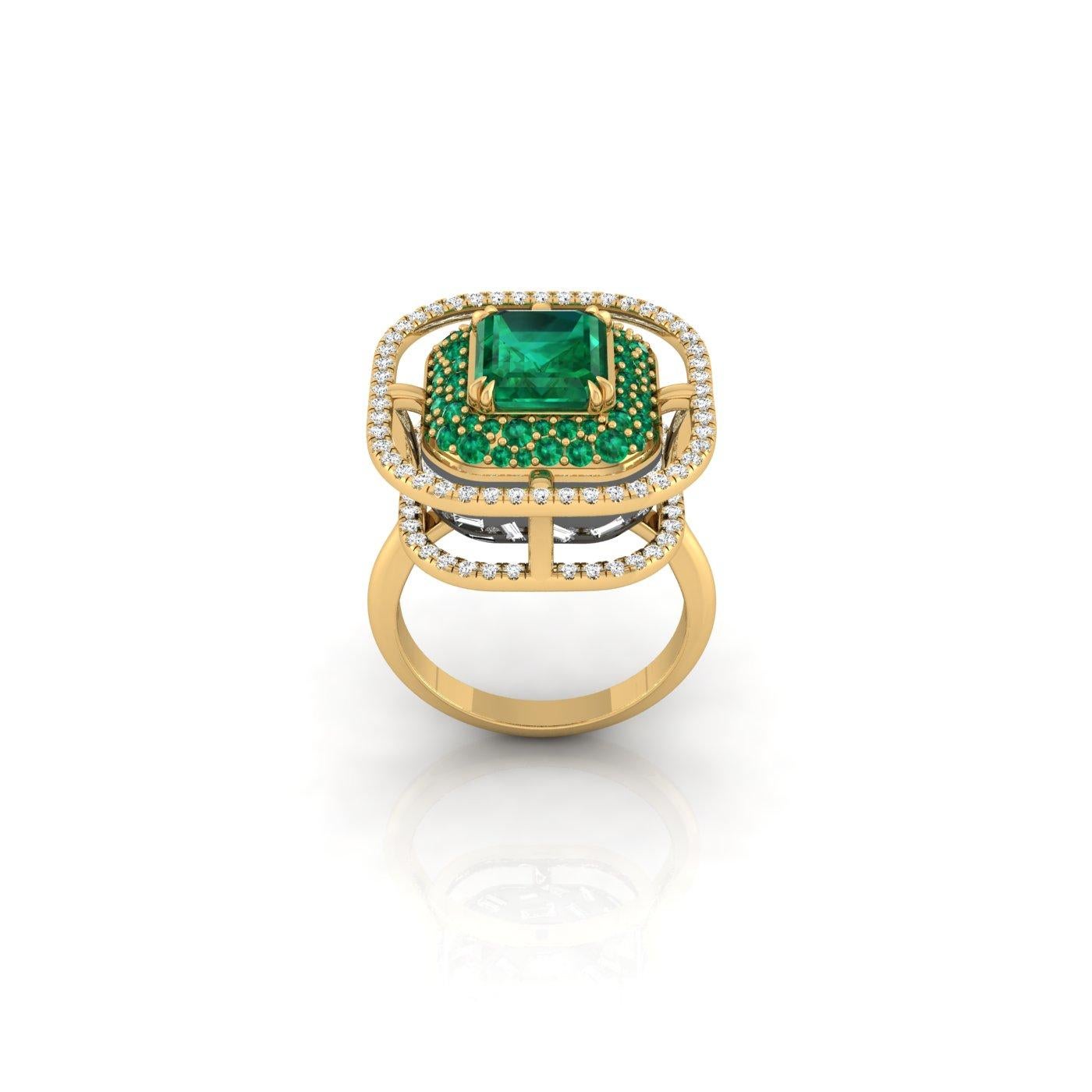 in vendita:  Anello Cocktail con smeraldo colombiano da 2 carati certificato 13