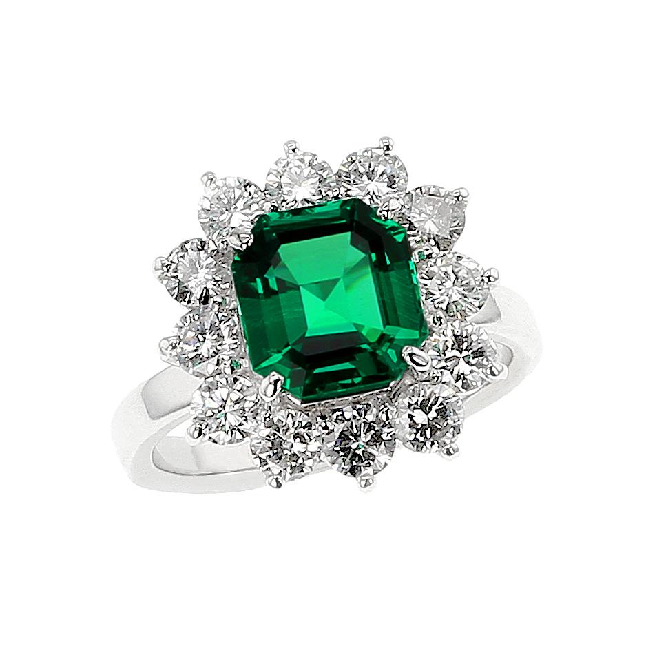 no oil emerald engagement rings