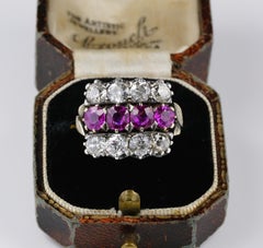 Certified 2.0 Carat Burma Ruby 2.60 Carat Diamond Rarest Ring