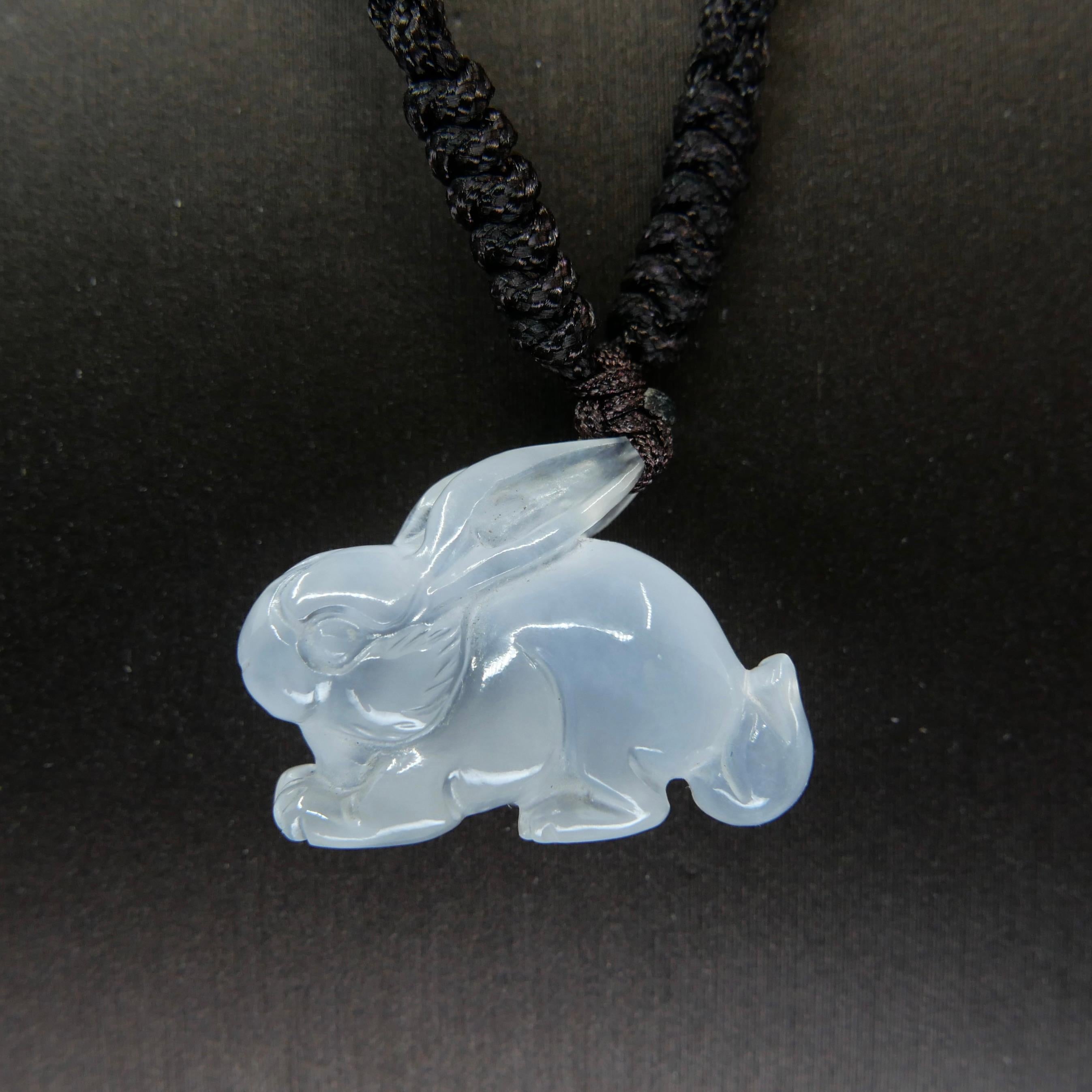 jade bunny necklace