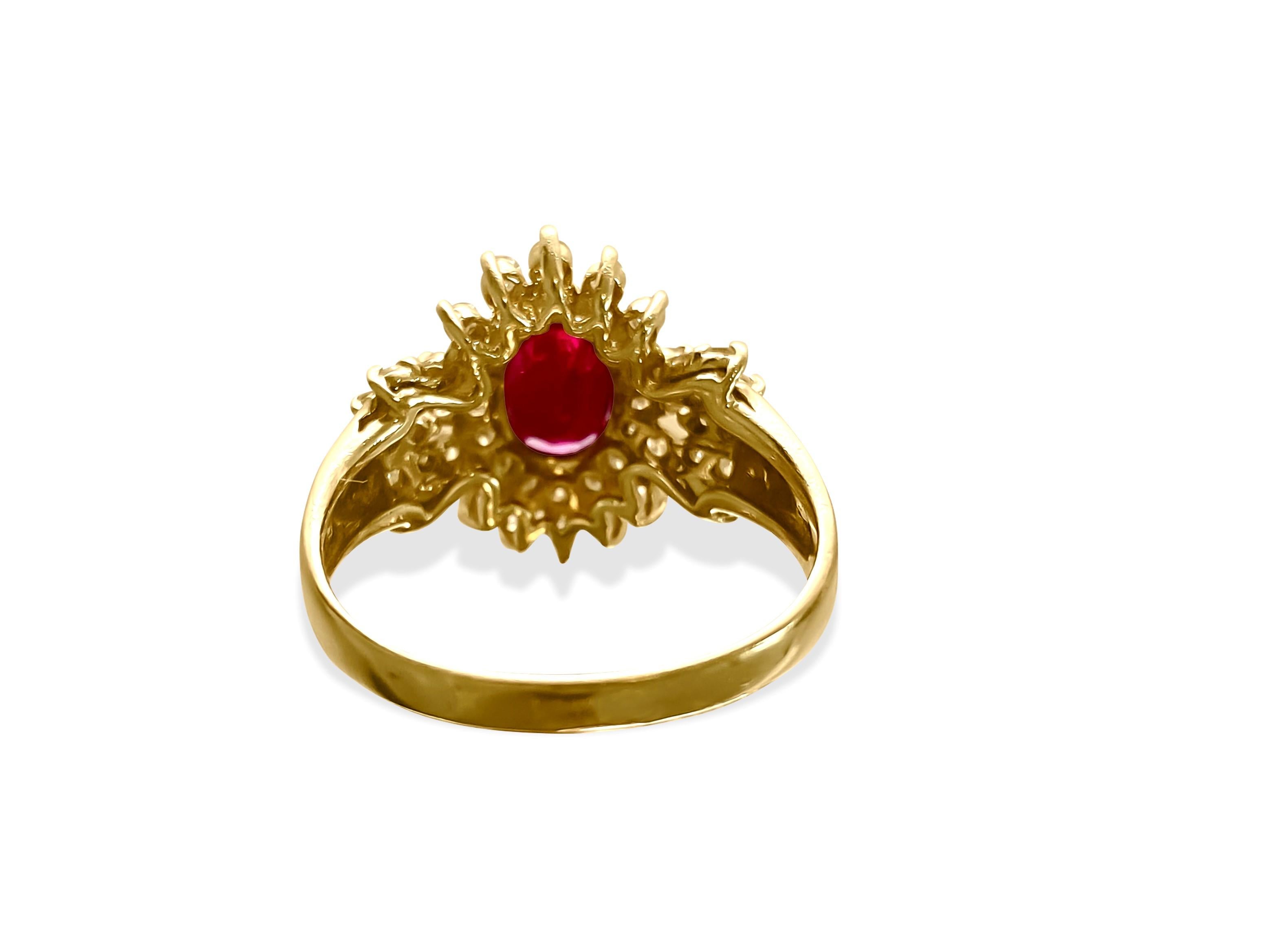 Oval Cut Certified 2.00 Carat Natural Burma Ruby Diamond Ring For Sale