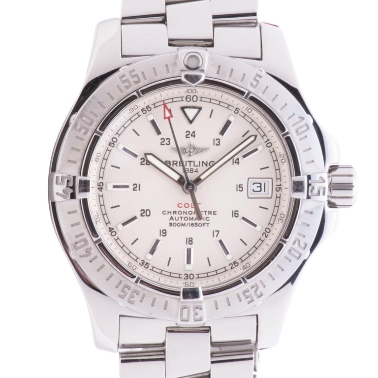 Certified 2007 Breitling Colt A17380 Off-White Dial For Sale at 1stdibs