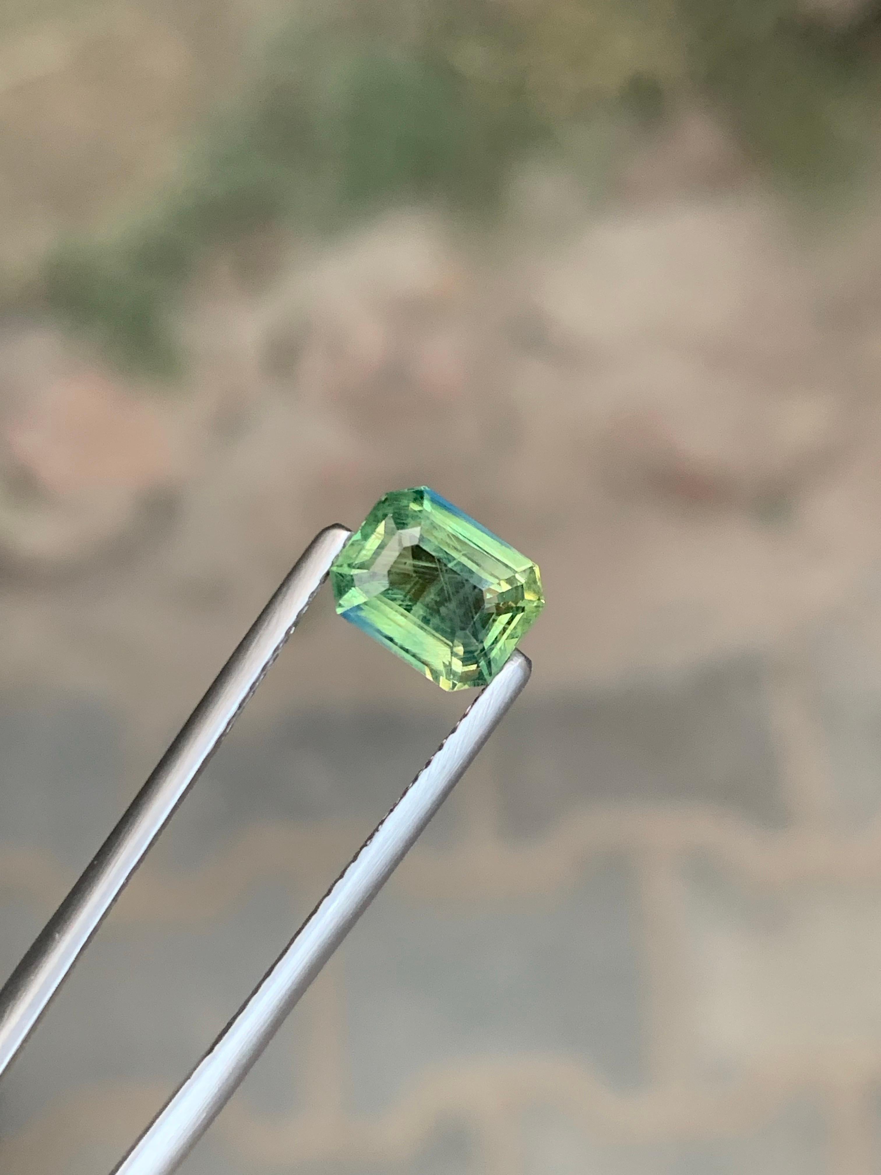 Zertifizierter 2,03 Karat natürlicher loser bläulich grüner Saphir Edelstein im Angebot 4