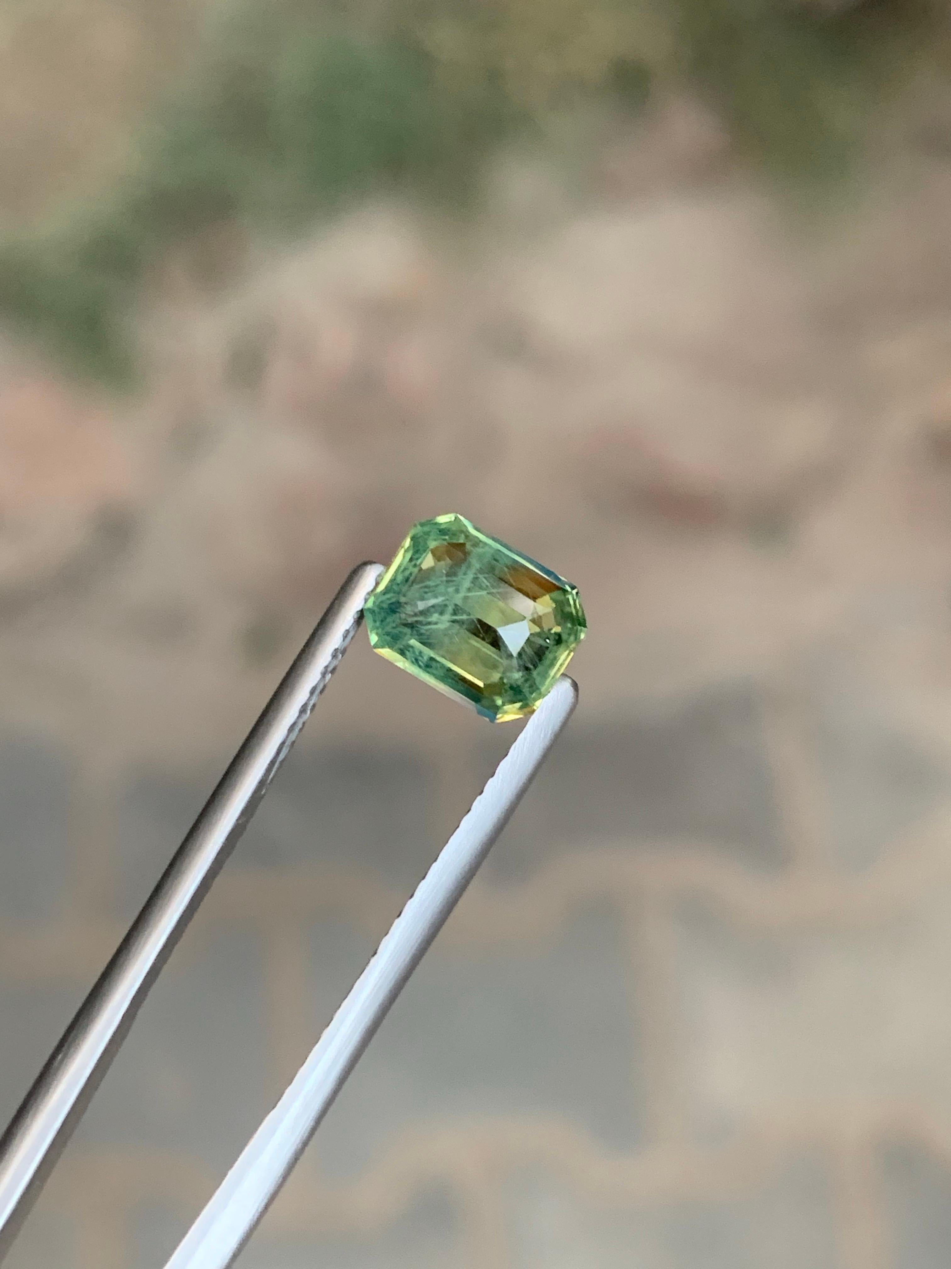 Zertifizierter 2,03 Karat natürlicher loser bläulich grüner Saphir Edelstein im Angebot 3