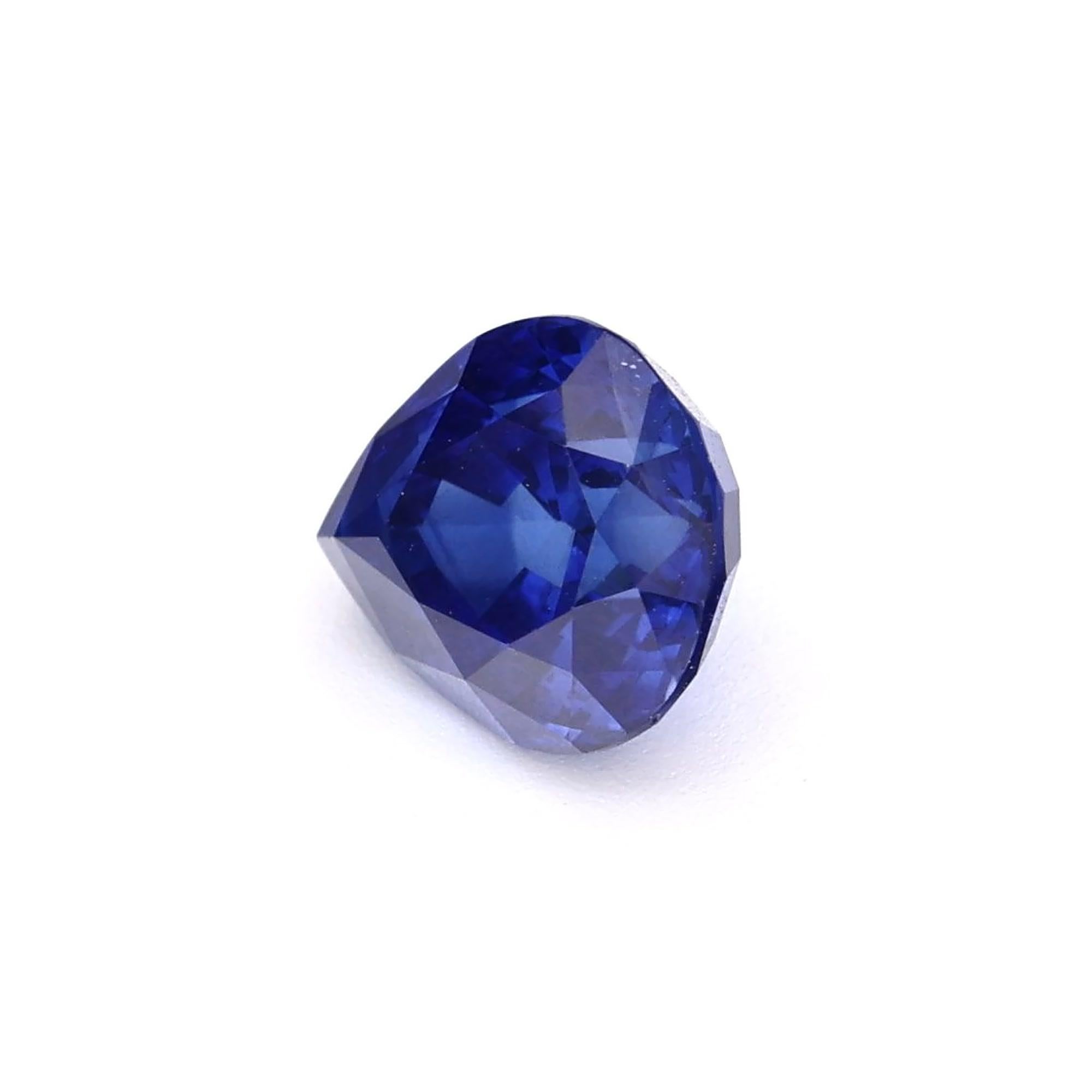 Modern Certified 2.05 carat Blue Sapphire Pear Shape Ceylon Origin Ring Stone For Sale