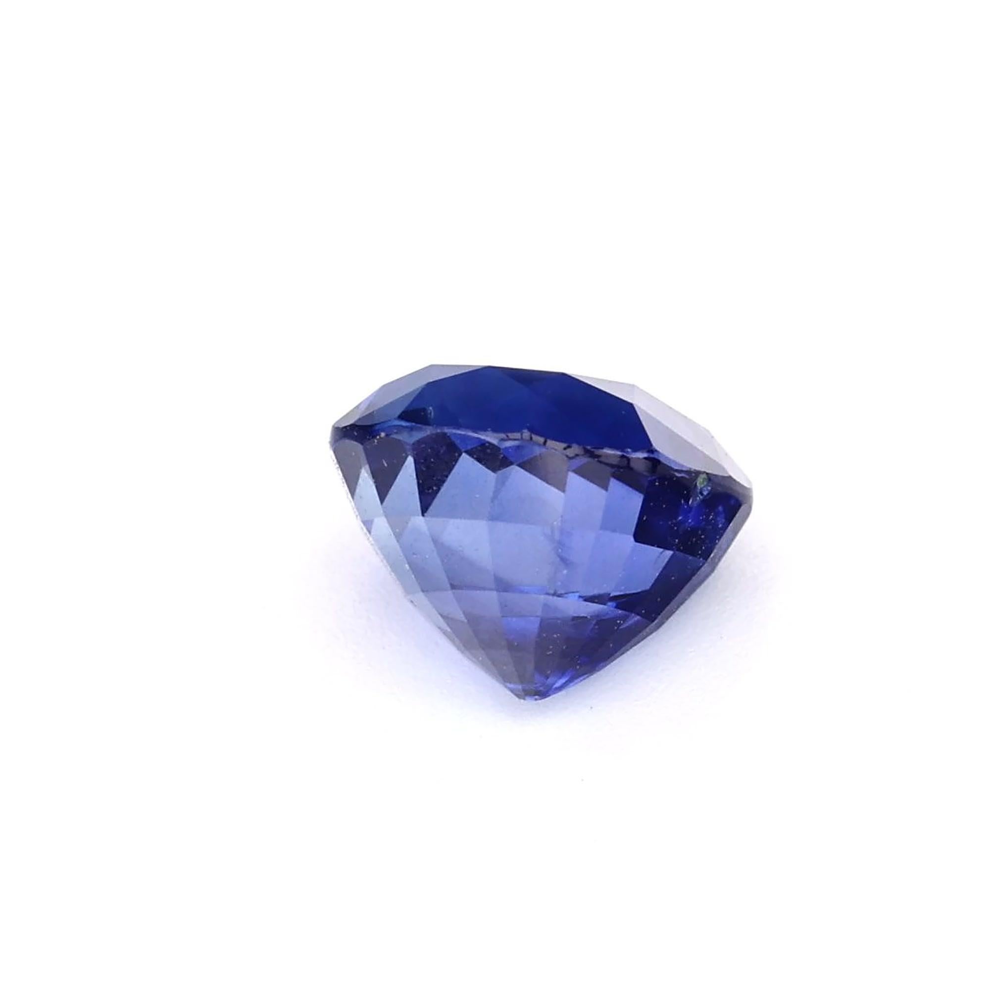 Certified 2.05 carat Blue Sapphire Pear Shape Ceylon Origin Ring Stone For Sale 1