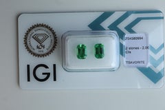 Certified 2.06Ct Tsavorite Garnet Pair-Top quality, Vibrant & Flawless
