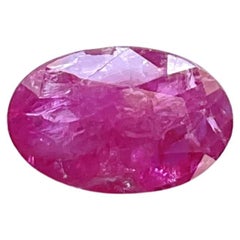 Pierre naturelle du Mozambique, certifiée 2.08 carats, taille ovale facettée, sans chaleur