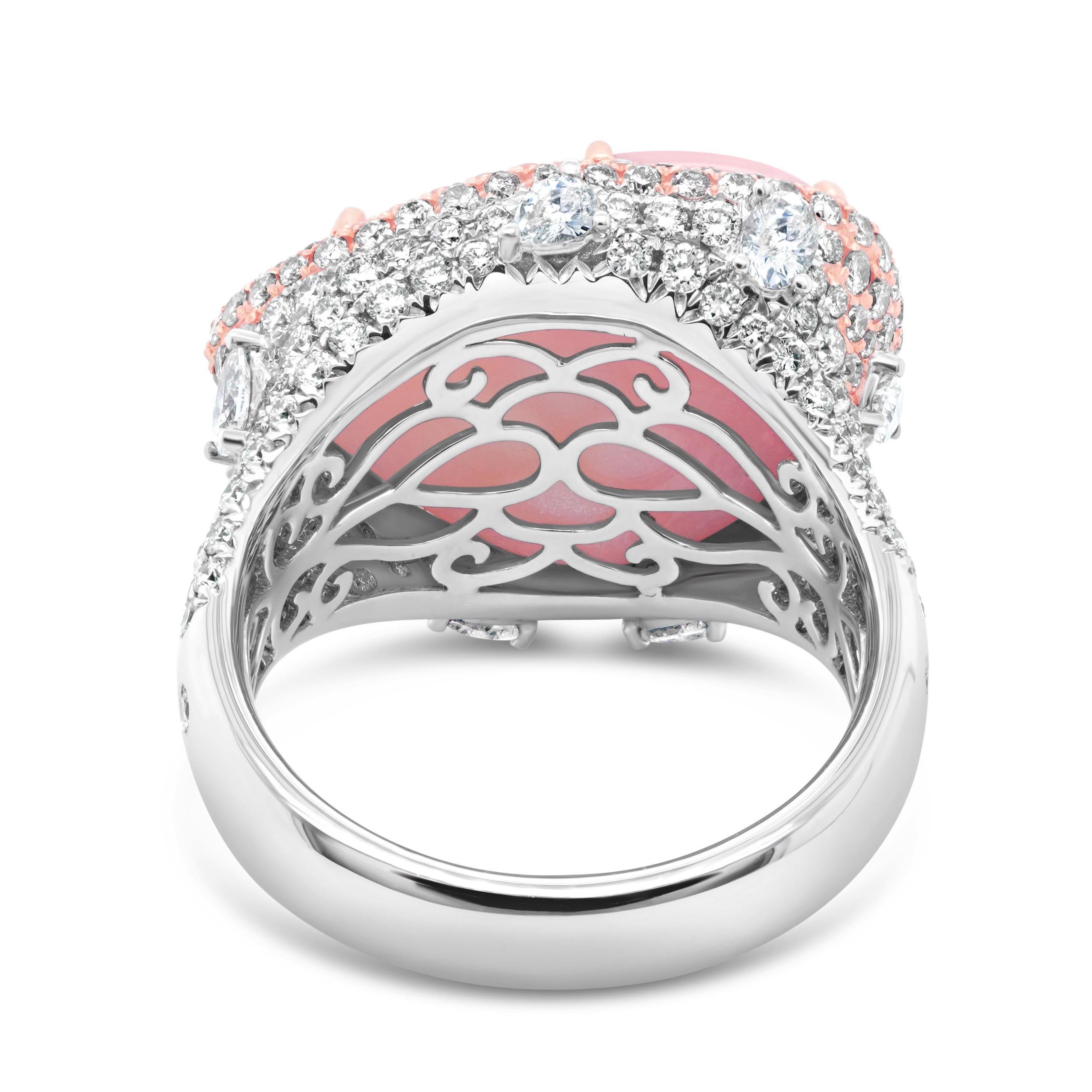 pink pearl engagement rings