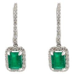 Emerald Lever-Back Earrings