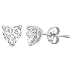 Zertifizierte 2,29 Karat Herzform F/G Farbe, VVS2 Diamant-Ohrstecker