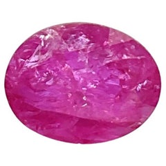Certified 2.30 Carats Mozambique Ruby Oval Faceted Cut stone No Heat Natural Gem