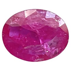 Certified 2.33 Carats Mozambique Ruby Oval Faceted Cut stone No Heat Natural Gem