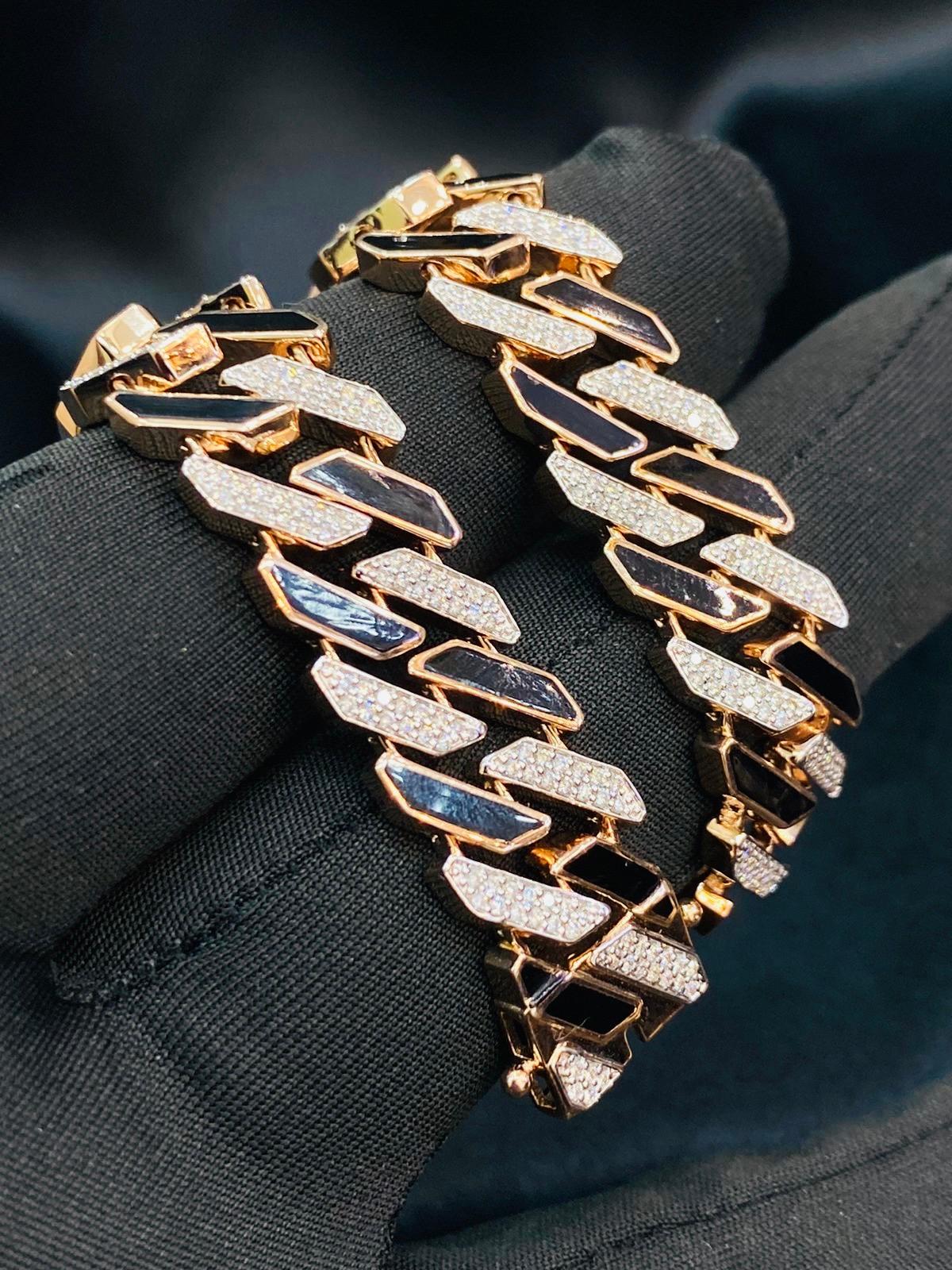 Certified 2.35 Carats Diamonds Unisex Bracelet For Sale 1