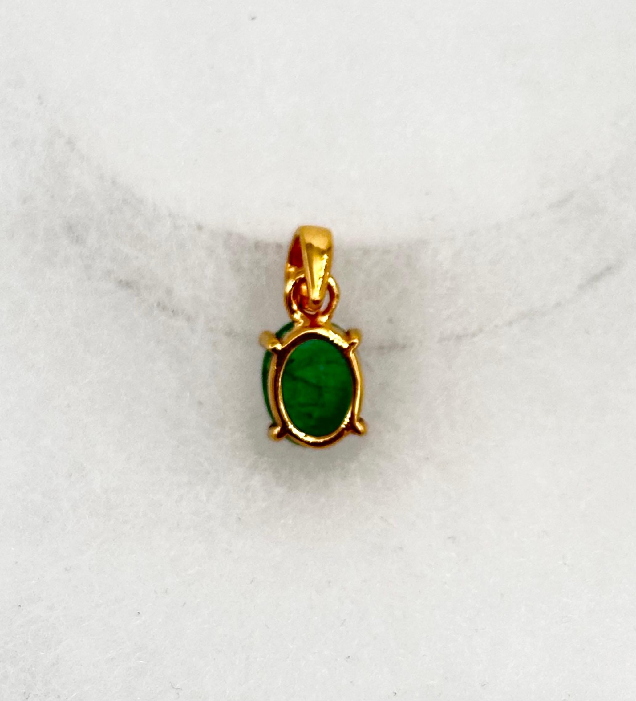 Emerald Cut 2.35ct Emerald Pendant 14k Gold Emerald Pendant Hallmark Natural Emerald Pendant For Sale