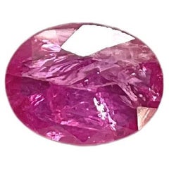 Certified 2.41 Carats Mozambique Ruby Oval Faceted Cutstone No Heat Natural Gem