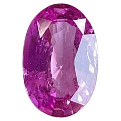 Certified 2.47 Carats Madagascar Purplish Pink Sapphire No-Heat Oval Natural Gem